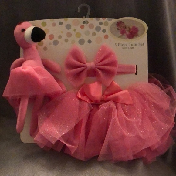“NWT"‎ 3 Piece Pink TUTU Set for Infants - Little Me - Picture 1 of 9
